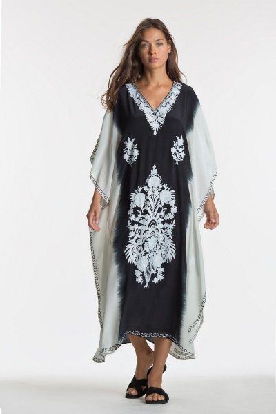 Kashmir Silk Butterfly Kaftan