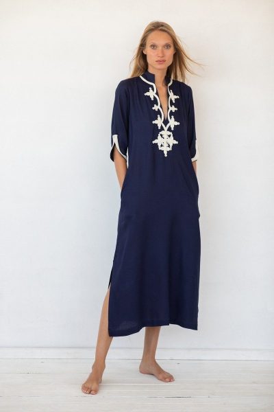 New York Maxi 3/4 Sleeve Blue