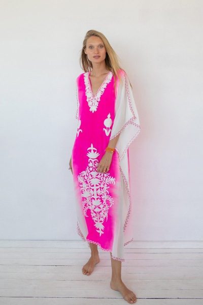 Kashmir Silk Butterfly Kaftan