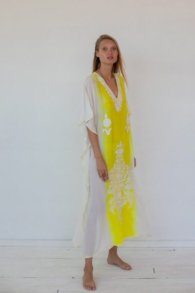 Kashmir Silk Butterfly Kaftan