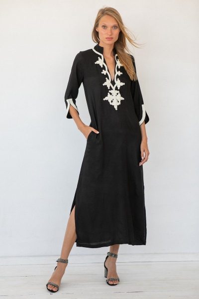 New York Maxi 3/4 Sleeve Black