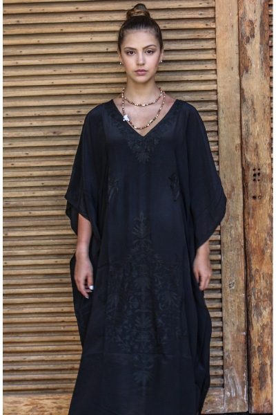 Kashmir Silk Butterfly Kaftan
