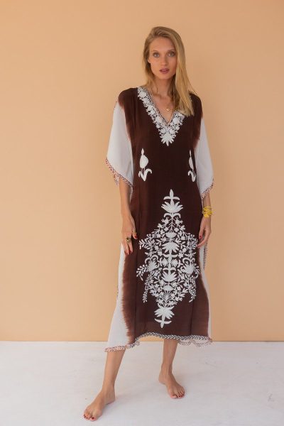 Kashmir Silk Butterfly Kaftan