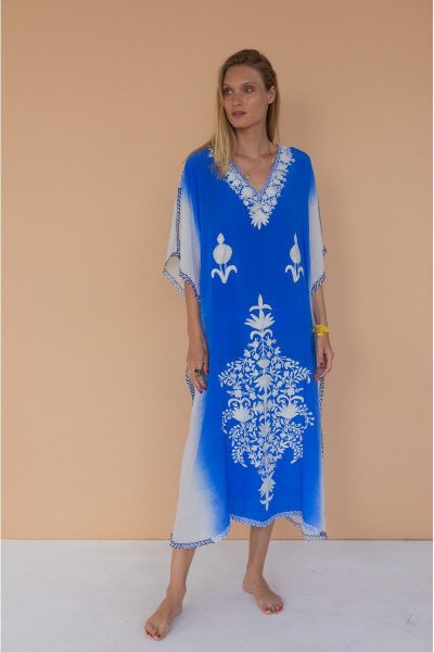Kashmir Silk Butterfly Kaftan