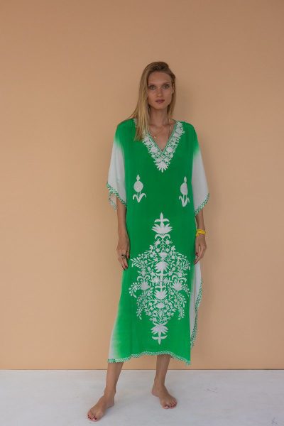 Kashmir Silk Butterfly Kaftan