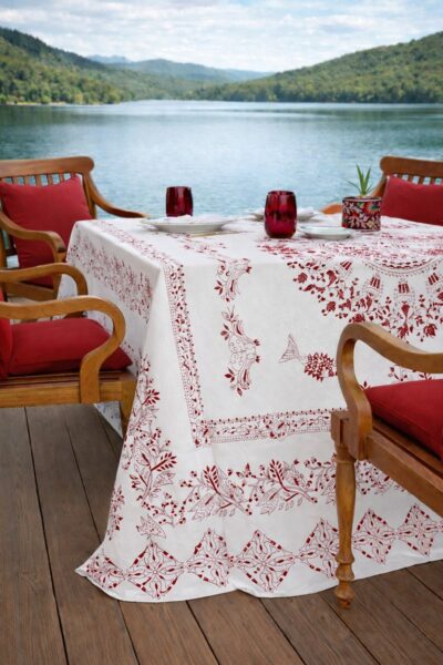 Tablecloth Greek Red (1.8-4 m)