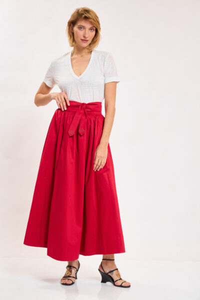 Taft Maxi Red Skirt