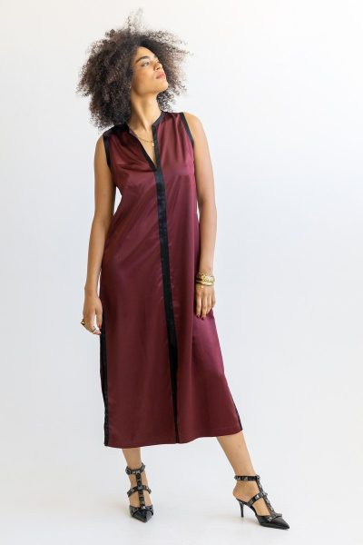 Agadir Burgundy Maxi Dress