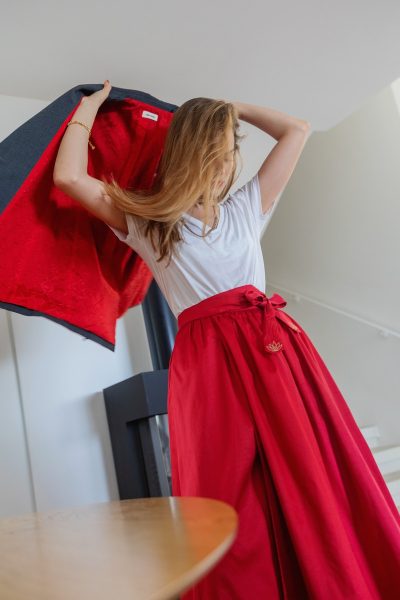 Taft Maxi Red Skirt