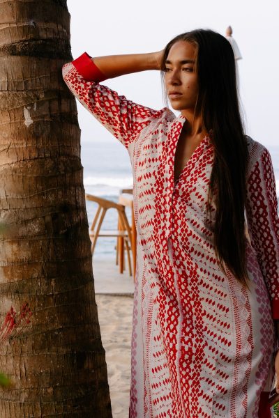 Blue Moon Oasis Red Maxi Dress