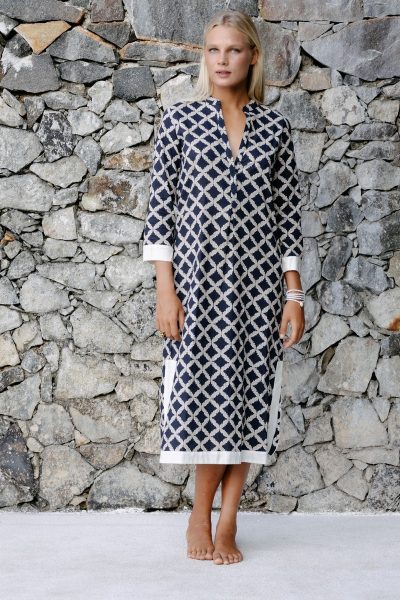Blue Moon Blue Diamonds Print Maxi Dress