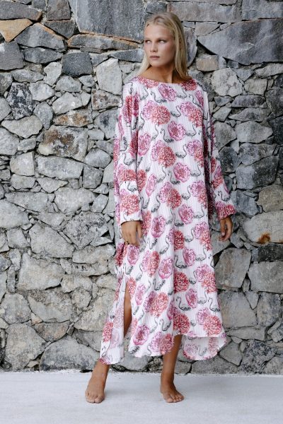 Margarita Pink Floral Print Dress