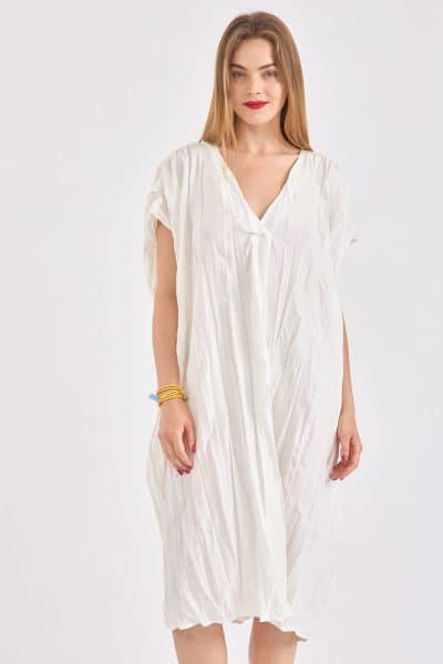 Basic Midi White Dress