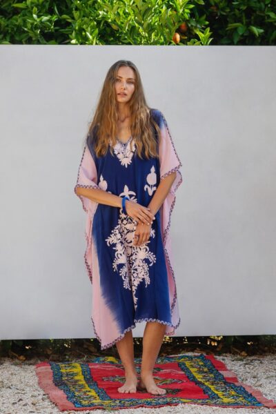 Kashmir Silk Butterfly Kaftan