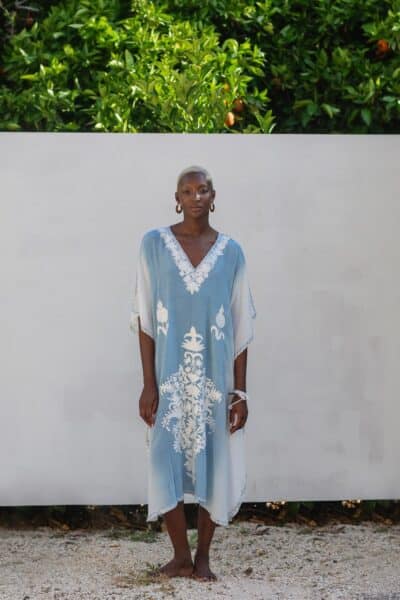 Kashmir Silk Butterfly Kaftan
