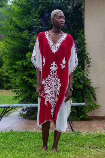 Kashmir Silk Butterfly Kaftan