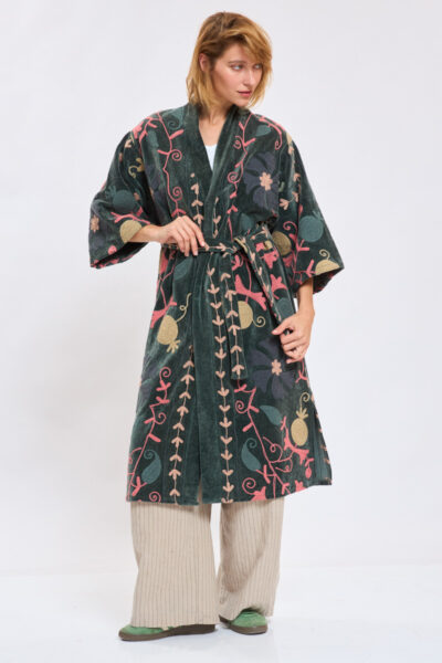 Quilt Velvet Kimono