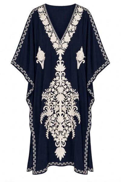 Kashmir Cotton Tunic Dark Blue