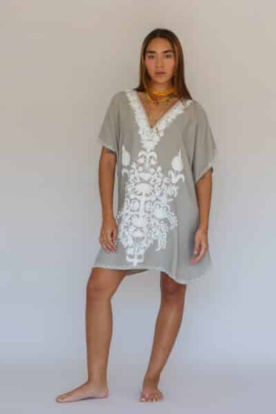 Kashmir Cotton Tunic Gray