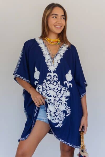 Kashmir Cotton Tunic Blue