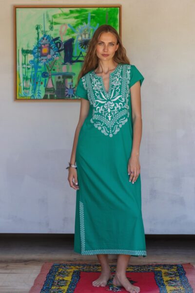 Moro Maxi Green Caftan