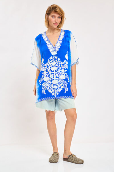 Kashmir Silk Butterfly Tunic