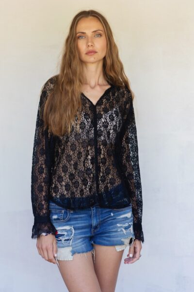Black Lace Shirt