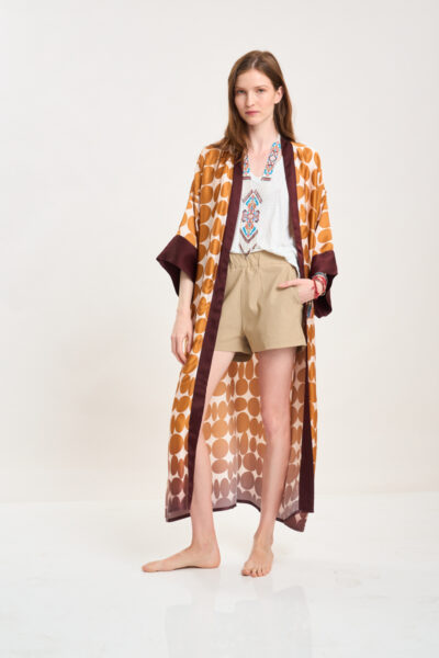 Long Satin Kimono