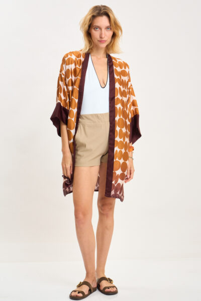 Short Satin Kimono