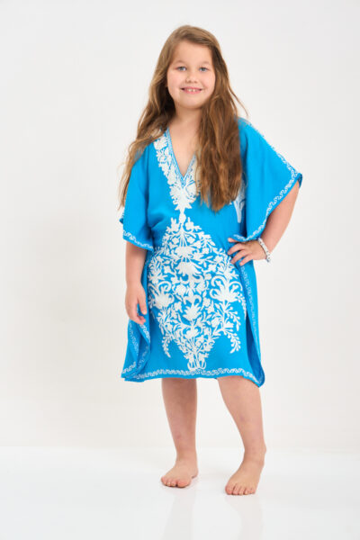 Girls Kashmir Cotton Turquise – Mommy & Me Collection