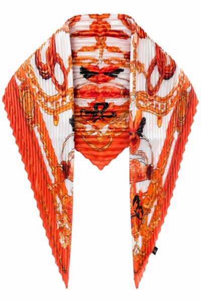Pleated Satin Summer Scarf