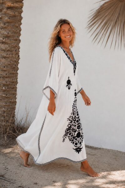 Kashmir Cotton Butterfly Kaftan
