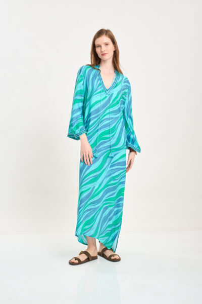 Paros Maxi Turquoise Print